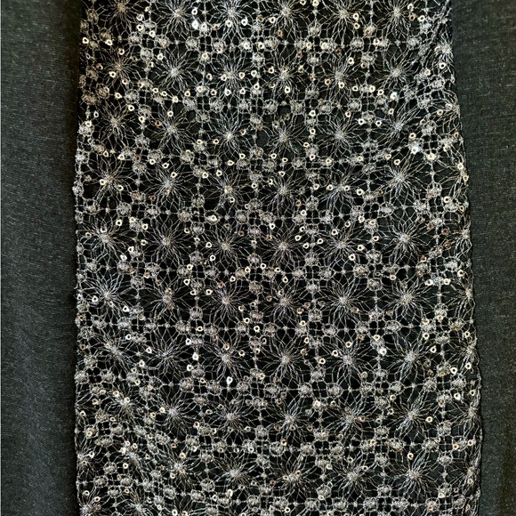 Chico’s heather grey sequin panel Talia sheath dress. - Picture 2 of 7